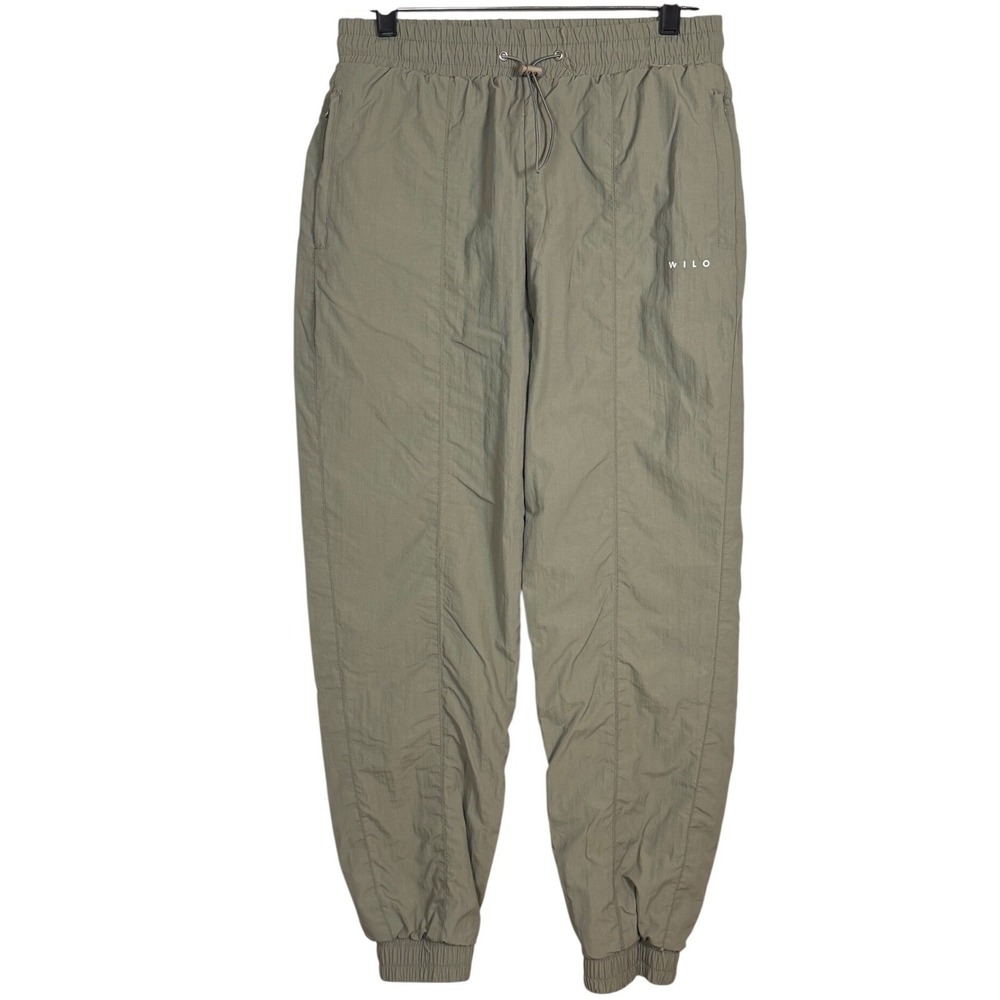 WILO The Label Women's Sage Green Parachute Pants, Size Small